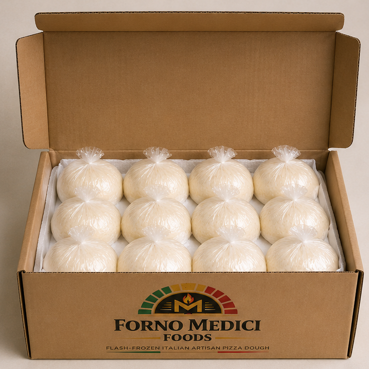 Forno Medici Foods Artisan Pizza Dough Balls – 10 oz, 12-Pack (Frozen)